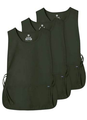 Adar Universal Cobbler Apron 3 Pack - Unisex Cobbler Apron - color: Olive, size: X-Large
