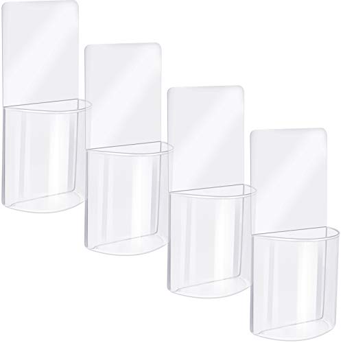 Boao 4 Pieces Wall Mount Remote Control Holder Self Adhesive Pen Holder
