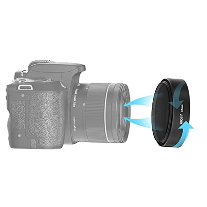 SIOTI 67mm Lens Hood, Oxidation Matte Anti Reflective Treatment, Aluminum Alloy, with 1 * 72mm Lens Cap, Compatible with Sony/Canon/Nikon/Fuji etc >50mm Camera Lens - color: Medium Telephoto-Tubular, size: 67mm