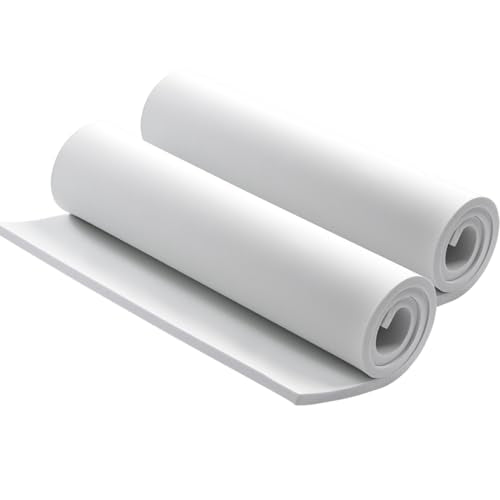 AMZQNART 6mm EVA Foam Sheets Roll for Craft White Cosplay Foam 16x59in 2pcs - color: 2PCS:16×59in White, size: 6mm-Thick