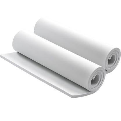 AMZQNART 6mm EVA Foam Sheets Roll for Craft White Cosplay Foam 16x59in 2pcs - color: 2PCS:16×59in White, size: 6mm-Thick