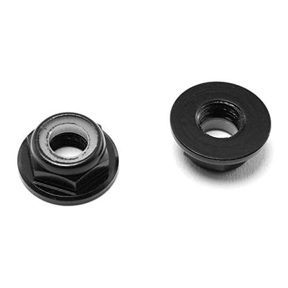 DGZZI M5 Aluminum Locknut 8PCS Black M5 Aluminum Nuts Flange Nylon Lock Nut for RC Drone FPV Parts - size: Black