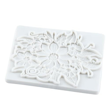 Flower Polymer Clay Mold Baroque Flower Lace Silicone Molds - color: Style H