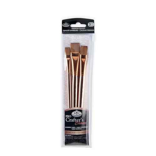 Royal & Langnickel Crafter's Choice Pro Synthetic Sable Wash Craft Brush Set, 3pc - style: Wash