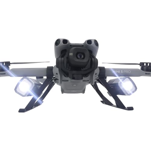 Drone Searchlight Landing Gear for DJI Mini 5 Pro, Night Flight Light Navigation Warning Lights with Heightening Tripod Kickstand