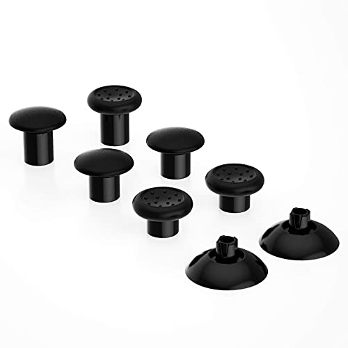 eXtremeRate ThumbsGear Interchangeable Ergonomic Thumbstick for PS5 Controller, for PS4 All Model Controller - 3 Height Domed and Concave Grips Adjustable Joystick - Black - color: Black