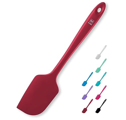 DI ORO Large Silicone Spatula - 600F Heat Resistant, Red - color: Red