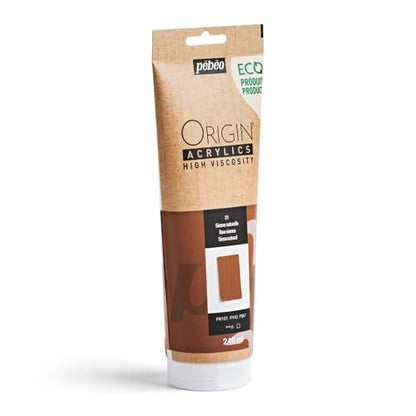PEBEO Origin 240ml (8.11 fl oz) Acrylic Paint, Raw Sienna - color: Raw Sienna