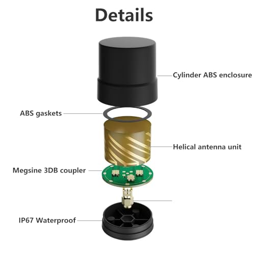 RTK GNSS Active Antenna High Precision Helix Positioning GPS GLONASS Beidou BDS Galileo UAV Four-Star Multi-Frequency High Gain SMA Connector Antenna, Slinkdsco