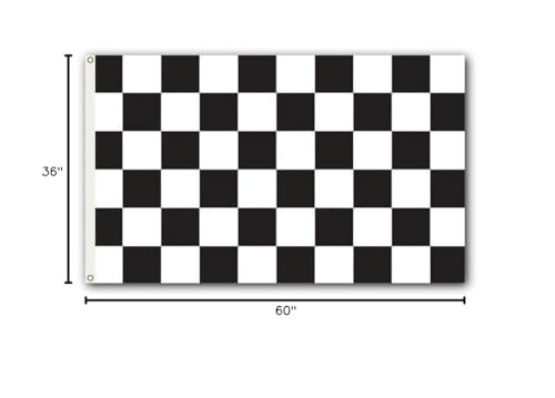 SSK® Checkered - Racing Outdoor Flag - Large 3' x 5', Weather-Resistant Polyester - color: Checkered - Racing