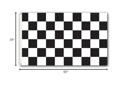 SSK® Checkered - Racing Outdoor Flag - Large 3' x 5', Weather-Resistant Polyester - color: Checkered - Racing