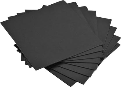 Boxonly EVA Foam Sheets Roll for Cosplay Halloween Model Making Mounting Photos Presentations DIY Arts and Crafts EVA Craft Foam Sheets Craft Sheet Black 250 x 250 x 3mm 8pcs - size: 250 x 250 x 3 mm