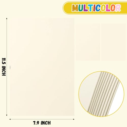 10 Pack Eva Foam Sheets Craft 8 x 12 inch (Ivory) - color: Ivory