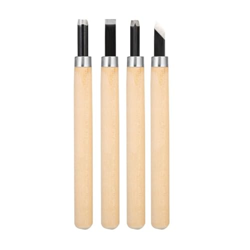 4-Piece Wood Carving Knife Set for Rubber Stamp Engraving #1 - size: #4