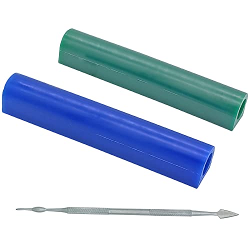 2Pcs T150 Carving Wax Ring Tube for Making Rings, Lost Wax Casting Supplies
