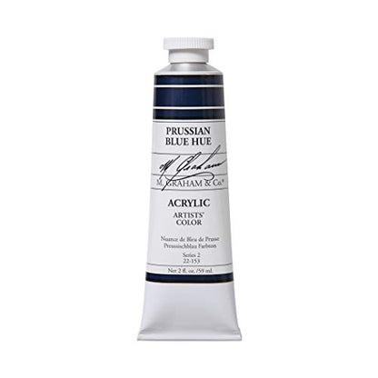 M. Graham 2-Ounce Tube Acrylic Paint, Prussian Blue Hue - color: Prussian Blue Hue, size: 2 Fl Oz (Pack of 1)