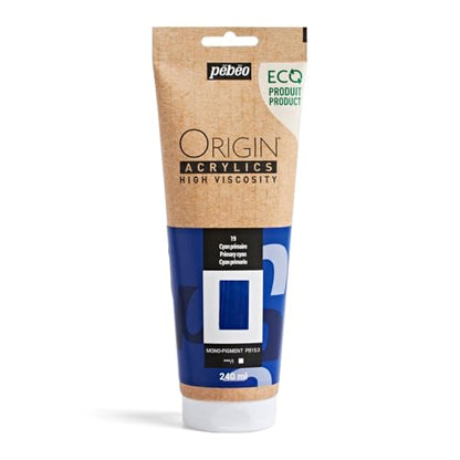 PEBEO Origin 240ml Acrylic Paint, Primary Cyan - color: Primary Cyan