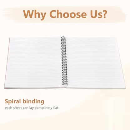 Fuutreo 6 Pack Spiral Notebook 10.5x7.45 Notebook,Fresh,Morandi - color: Fresh