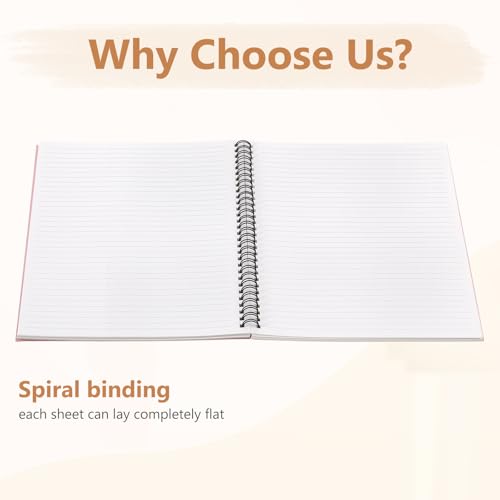 Fuutreo 6 Pack Spiral Notebook 10.5x7.45 Notebook,Elegant Color,Taro Color - color: Elegant Color