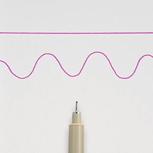 SAKURA PIGMA MICRON 05 FINELINER PEN, 0.45MM LINE WIDTH, PACK OF 2 (Rose) - color: Rose
