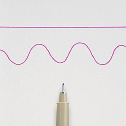 SAKURA PIGMA MICRON 05 FINELINER PEN, 0.45MM LINE WIDTH, PACK OF 2 (Rose) - color: Rose