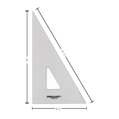 Pro Art 10-Inch 30/60-Degree Triangle, Smoke - color: Smoke, size: 10-inch, 30/60 Degrees