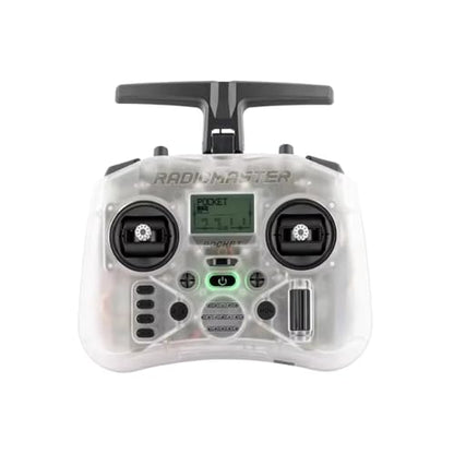 SPARKHOBBY RadioMaster Pocket Remote Control Left 2.4GHz ELRS FCC with Hall Gimbal Transmitter for RC Fixed-Wing Boat Drones (White Left Strap RX) - style: White Left Strap RX