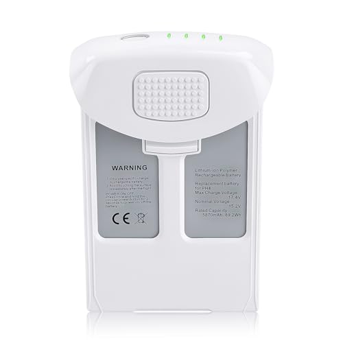 Phtanom 4 High Capacity (15.2V 5870mAh) Intelligent Flight Battery(1-Pack),Max 30 Mins Flight Time,Compatible with Phantom 4/4 Pro/4 Pro V2.0/4 Advanced/4 PTK Series Drone - size: battery*1
