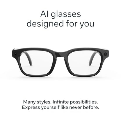 Meta Glasses, Adventurer AI Glasses - color: Classic Black/Clear Lenses, size: Standard