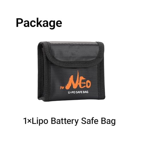 Lipo Battery Storage Bag Fireproof Explosionproof Bags for DJI Neo/Neo 2, Safe Lithium Battery Bag for Drone Batteries