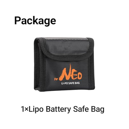 Lipo Battery Storage Bag Fireproof Explosionproof Bags for DJI Neo/Neo 2, Safe Lithium Battery Bag for Drone Batteries