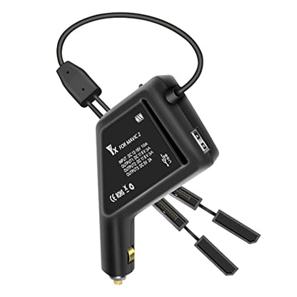 Hanatora Battery Car Charger for DJI Mavic 2 Pro/Zoom Drone,12V Rapid Charging Hub