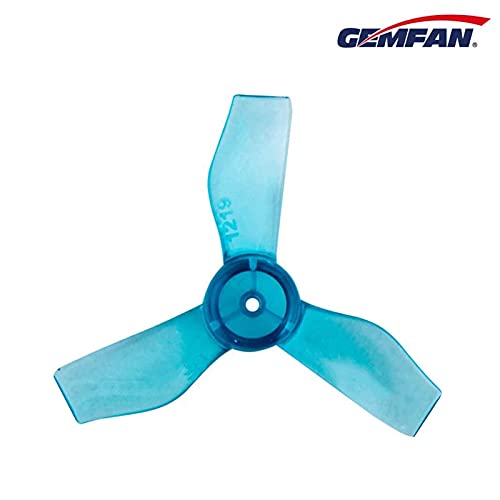 Gemfan 1219 1.2-Inch 3-Blade 1.0mm Shaft PC FPV Drone Props, 8CW + 8CCW
