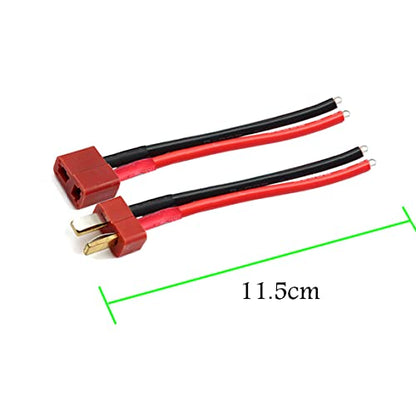 5 Pairs T Plug Connector Female and Male with 14AWG Silicon Wire - size: T cable
