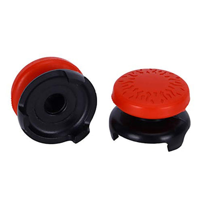 ASHATA 2Pcs Thumbstick for 3D Texture Thumb Grip Stick Joystick Thumbstick for PS 5 Controller Red - color: red