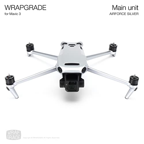WRAPGRADE Full Skin Stickers for DJI Mavic 3 / Mavic 3 Classic (Airforce Silver) - color: Airforce Silver
