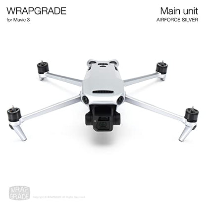 WRAPGRADE Full Skin Stickers for DJI Mavic 3 / Mavic 3 Classic (Airforce Silver) - color: Airforce Silver