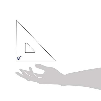 Pacific Arc Drafting Triangle, 8-inch, 45/90 Degrees, Clear Acrylic - color: Clear, size: 8-in, 45/90 degrees