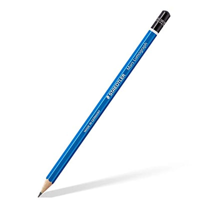 STAEDTLER Mars Lumograph 2B Graphite Art Drawing Pencil, Medium Soft, Break-Resistant Bonded Lead, 12 Pack, 100-2B (100-2B VE) - style: 2B