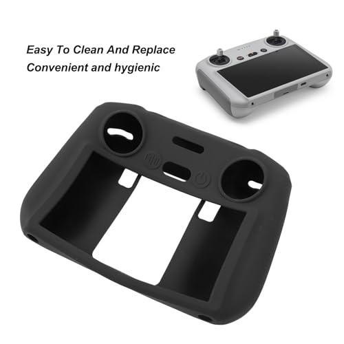 Silicone Protective Cover Case for Mini 4 Pro Air 3 RC 2, Shockproof Protective Case Compatible with Mini 4 Pro Air 3 RC 2 Controller Accessories, Comfortable Grip (Black)
