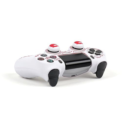 RALAN Controller Skins for PS4,Fruit Silicone Controller Cover Skin Protector Compatible /PS4 Slim/PS4 Pro Controller with 2 Cute Thumb Grips Caps… - color: White Red dargon
