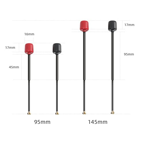 FlyFishRC O3 Dual-Band LHCP Antenna 5.8/2.4G-H-z IPEX for FPV Drone