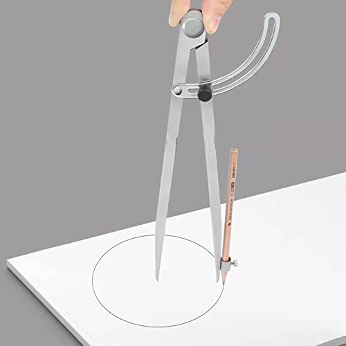 Compass for Geometry, Compass for Woodworking, 16 inch Precision Woodworking Compass with Wing Divider and Pencil Holder, Large Compass for Geometry, Woodworking Compass, Drafting, Drawing Compass - size: 16inch