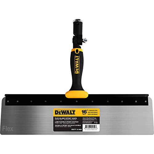DEWALT 16" Offset Knife, 0.5mm Stainless Steel FLEX Blade | Soft-Grip Handle | DXTT-2-389 - size: 16"