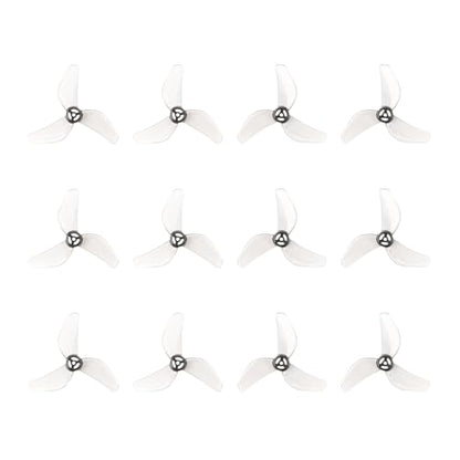 BETAFPV 12pcs Gemfan 1207 3-Blade Props with 1.0mm Shaft - Transparent Gray