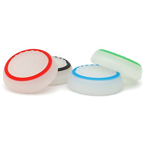 16 Pieces Silicone Noctilucent Thumb Grip Caps Controller Joystick Cap Covers for PS-Series, Xbox-Series Analog Stick Caps Replacement