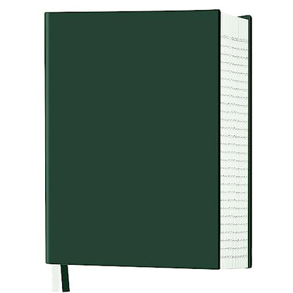 College Ruled Notebook Journal, 400 Page Softcover Leather Journal 8.5 x 11 - color: Green, style: College Ruled