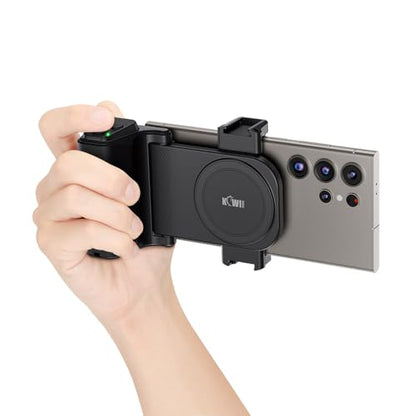 Phone Camera Grip with Remote Control for Smartphones Vlog Shooting - color: Clip on Phone Camera Grip Black