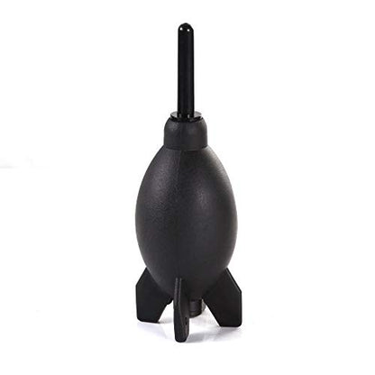 FocusFoto PRO 6.6 Inch Rubber Rocket Air Blower Duster Cleaner Dust Cleaning for DSLR Camera CCD Lens Keyboard Black - color: Black