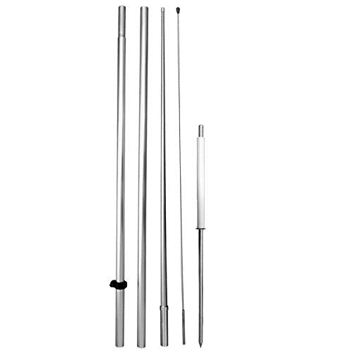 AC Service - Windless Feather Swooper Flag Banner Sign 15 Ft Tall Pole Kit bz-h